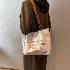 Letter Tote Bag Shoulder Bag Commuter Tote Bag