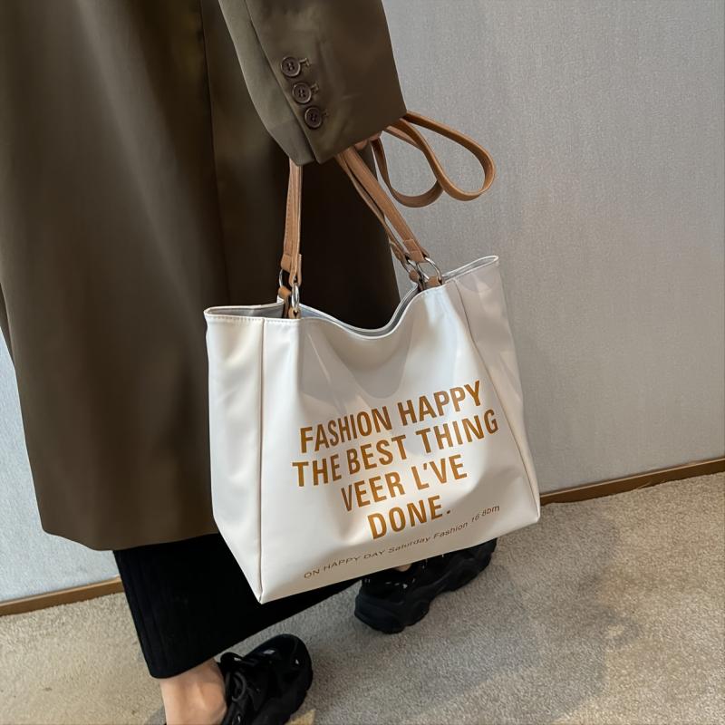 Letter Tote Bag Shoulder Bag Commuter Tote Bag