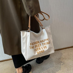 Letter Tote Bag Shoulder Bag Commuter Tote Bag