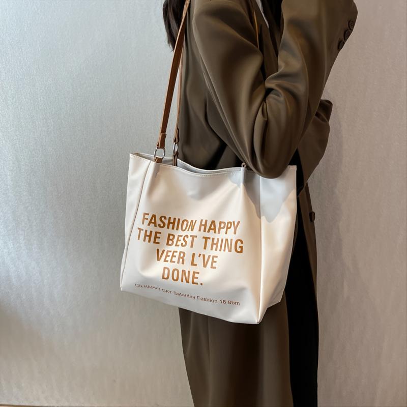Letter Tote Bag Shoulder Bag Commuter Tote Bag