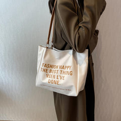 Letter Tote Bag Shoulder Bag Commuter Tote Bag