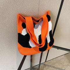 Panda Pattern Shoulder Bag Handbag Women's Crochet Bag