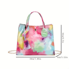 Tie Dye Square Bag Niche Pattern Satchel Bag