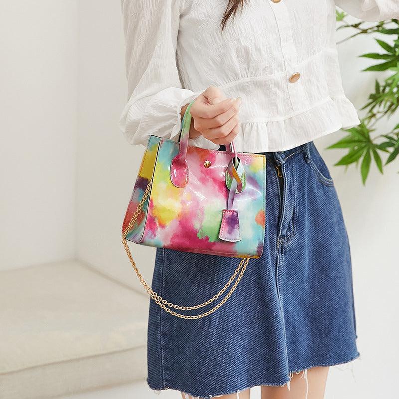 Tie Dye Square Bag Niche Pattern Satchel Bag