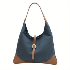 Minimalist Colorblock Hobo Shoulder Bag