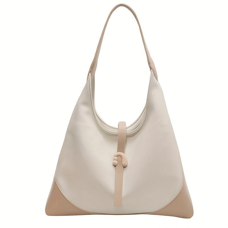 Minimalist Colorblock Hobo Shoulder Bag