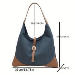 Minimalist Colorblock Hobo Shoulder Bag
