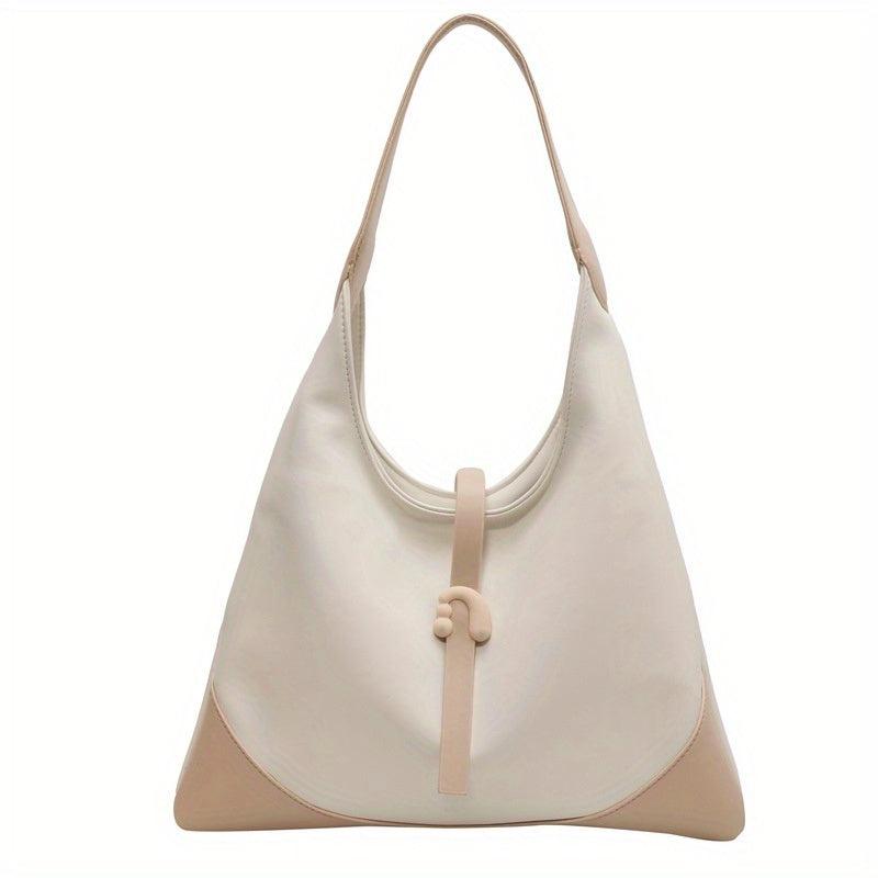 Minimalist Colorblock Hobo Shoulder Bag