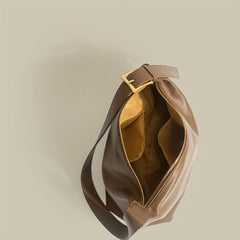 Solid Shoulder Bag Large Capacity Tote Bag PU Leather Hobo Bag Purse