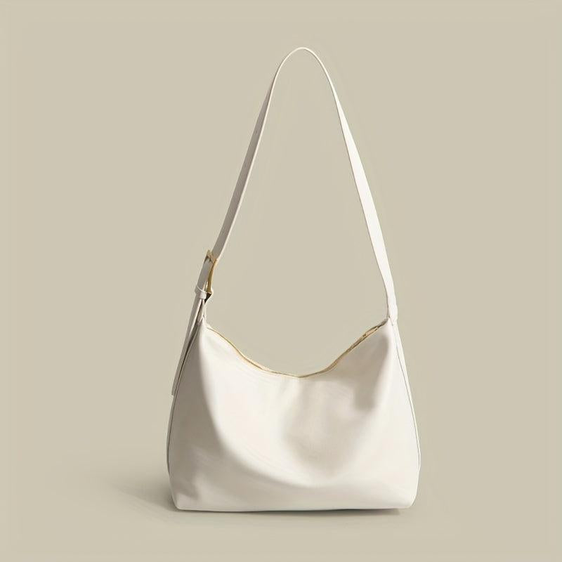 Solid Shoulder Bag Large Capacity Tote Bag PU Leather Hobo Bag Purse
