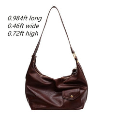 Large Capacity Tote Handbag Soft Faux Leather Sling Bag For Women