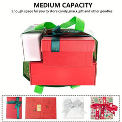 4PCS Reusable Christmas Gift Bags Cartoon Pattern Storage Bags