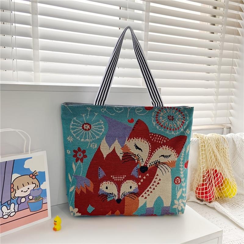 Animal Pattern Tote Shoulder Bag Large capacity Sling Bag