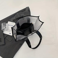 Transparent Tote Bag Letter Print Shoulder Bag Waterproof Summer Beach Bag