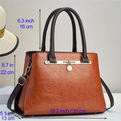 Vintage Large Capacity Tote Bag Layer Handbag Women's Top Handle Satchel Purse