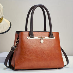 Vintage Large Capacity Tote Bag Layer Handbag Women's Top Handle Satchel Purse