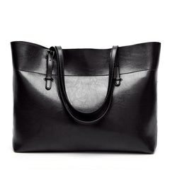 Large Capacity Faux Leather Tote Shoulder Bag for Work