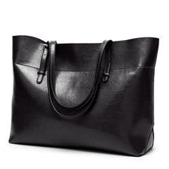 Large Capacity Faux Leather Tote Shoulder Bag for Work