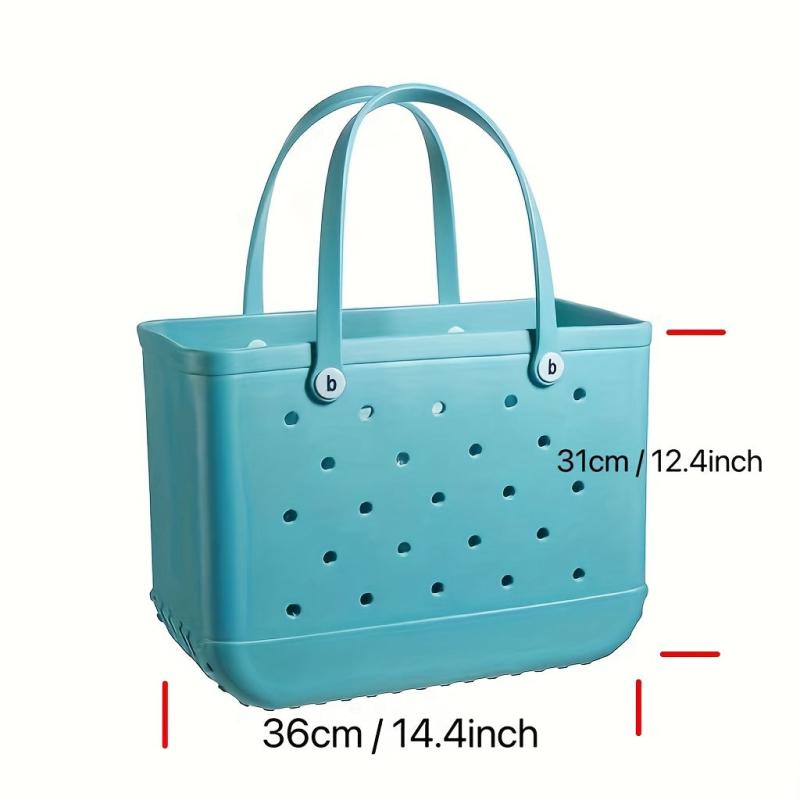 Waterproof Rubber Beach Bag Portable Handbag For Outdoor Sports Travel