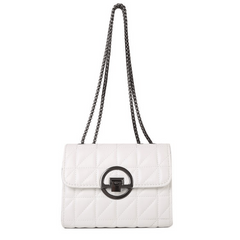 Metal Chain Magnetic Buckle Women's Cross Bag PU Leather Handbag
