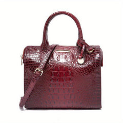 Ombre Crocodile Handbag Crossbody Satchel Purse