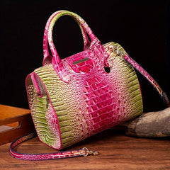 Ombre Crocodile Handbag Crossbody Satchel Purse