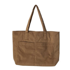 Large Capacity Corduroy Tote Bag Lightweight Shoulder Shopping Bag
