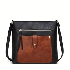 Vintage PU Leather Crossbody Bag Retro Shoulder Satchel Grunge Handbag