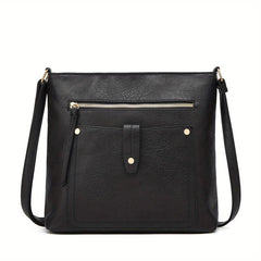 Vintage PU Leather Crossbody Bag Retro Shoulder Satchel Grunge Handbag