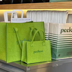Solid Tote Bag w/Letter Embossing, Large Capacity, Shoulder Strap