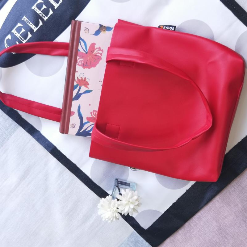 Solid Tote Bag PU Leather Shoulder Bag