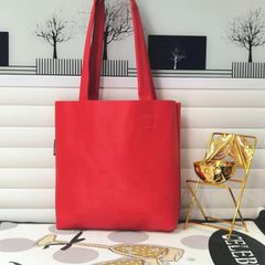 Solid Tote Bag PU Leather Shoulder Bag