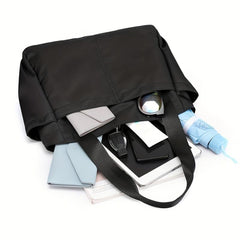 Minimalist Solid Shoulder Bag All Match Travel Storage Nylon Bag