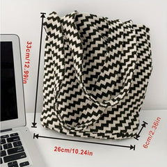 Vintage Knitted Hobo Bag Women's Woven Tote & Shoulder Purse