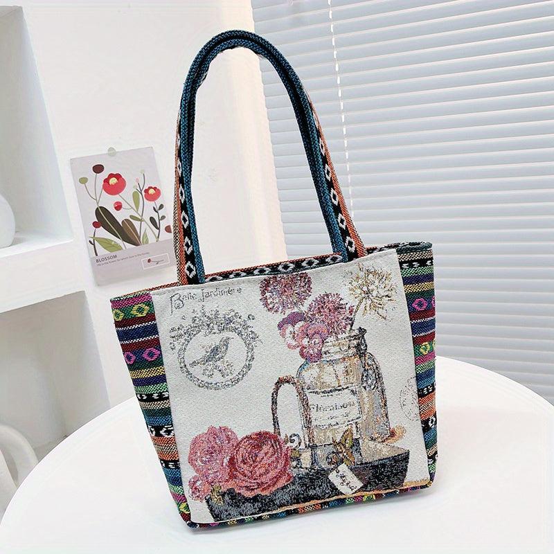 Women's Pattern Satchel Bag Versatile Handbag Lightweight Portable Bag