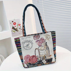 Women's Pattern Satchel Bag Versatile Handbag Lightweight Portable Bag