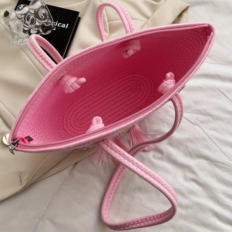 Butterfly Embroidery Shoulder Bag Large Capacity Handbag