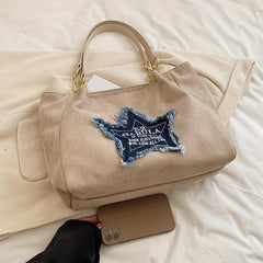 Large Capacity Tote Bag Grunge Shoulder Bag Women's Handbag