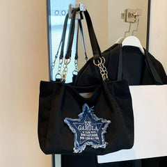 Large Capacity Tote Bag Grunge Shoulder Bag Women's Handbag