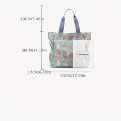 Cartoon Pattern Handbag Classic Storage Bag For Work Women's Tote Bag