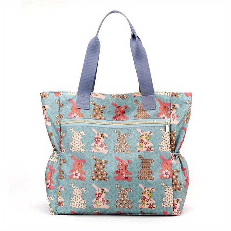 Cartoon Pattern Handbag Classic Storage Bag For Work Women's Tote Bag