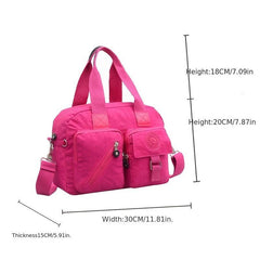 Stylish Nylon Crossbody Bag Large Capacity Durable Shoulder Bag