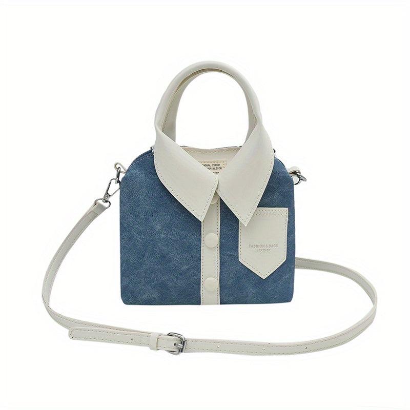 Plaid Shirt Shaped Handbag Crossbody Satchel Purse