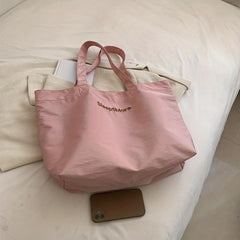 Large Capacity Canvas Tote Bag Durable Lightweight Shoulder Bag