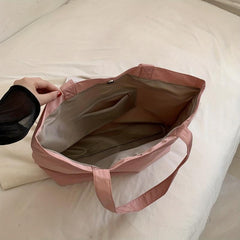 Large Capacity Canvas Tote Bag Durable Lightweight Shoulder Bag