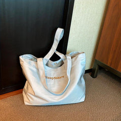 Large Capacity Canvas Tote Bag Durable Lightweight Shoulder Bag
