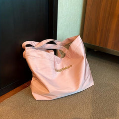 Large Capacity Canvas Tote Bag Durable Lightweight Shoulder Bag