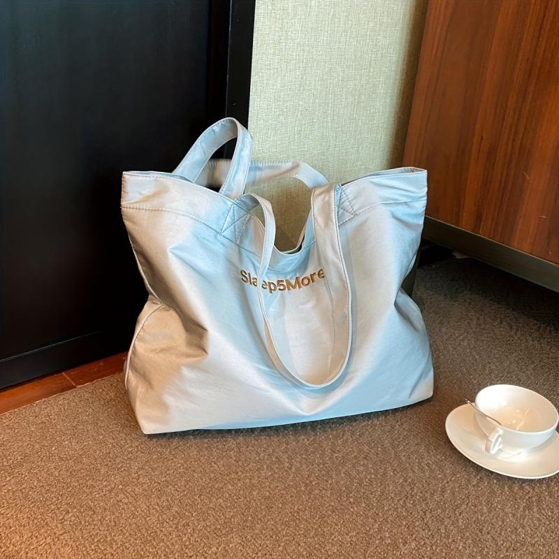 Large Capacity Canvas Tote Bag Durable Lightweight Shoulder Bag