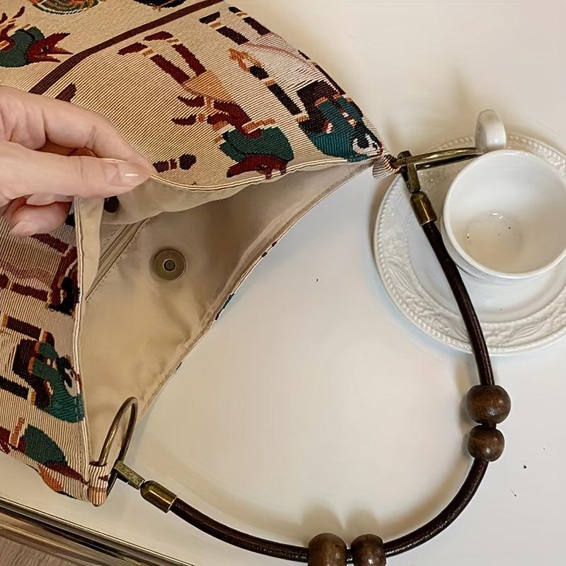 Boho Canvas Shoulder Bag Retro Large Handbag