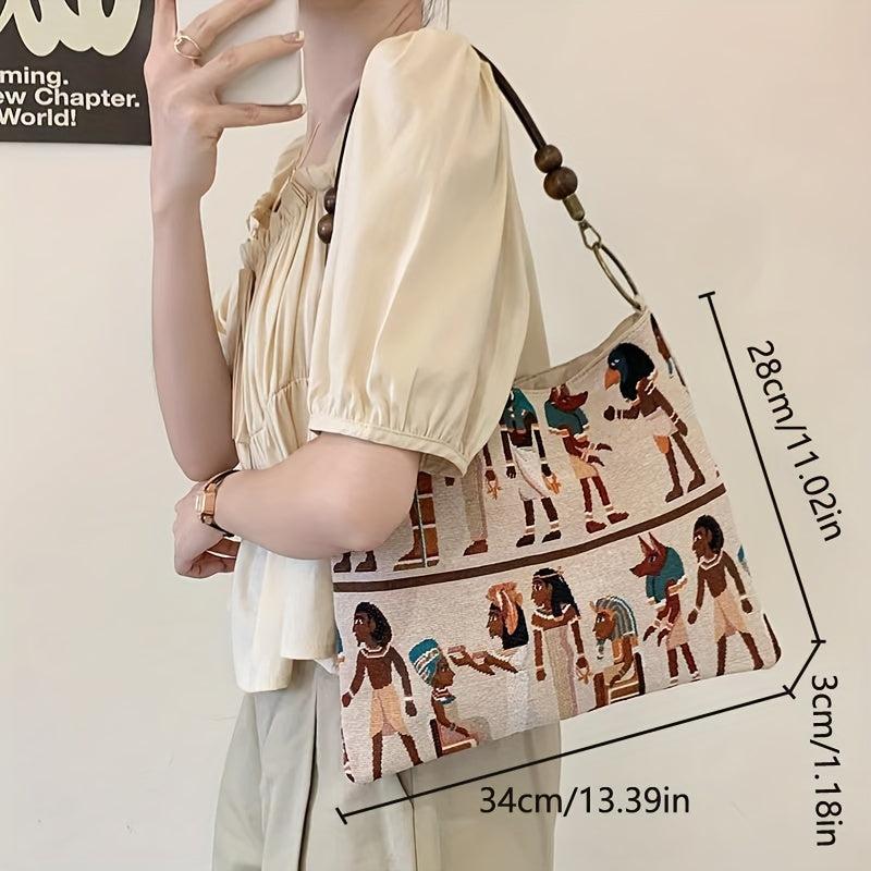 Boho Canvas Shoulder Bag Retro Large Handbag